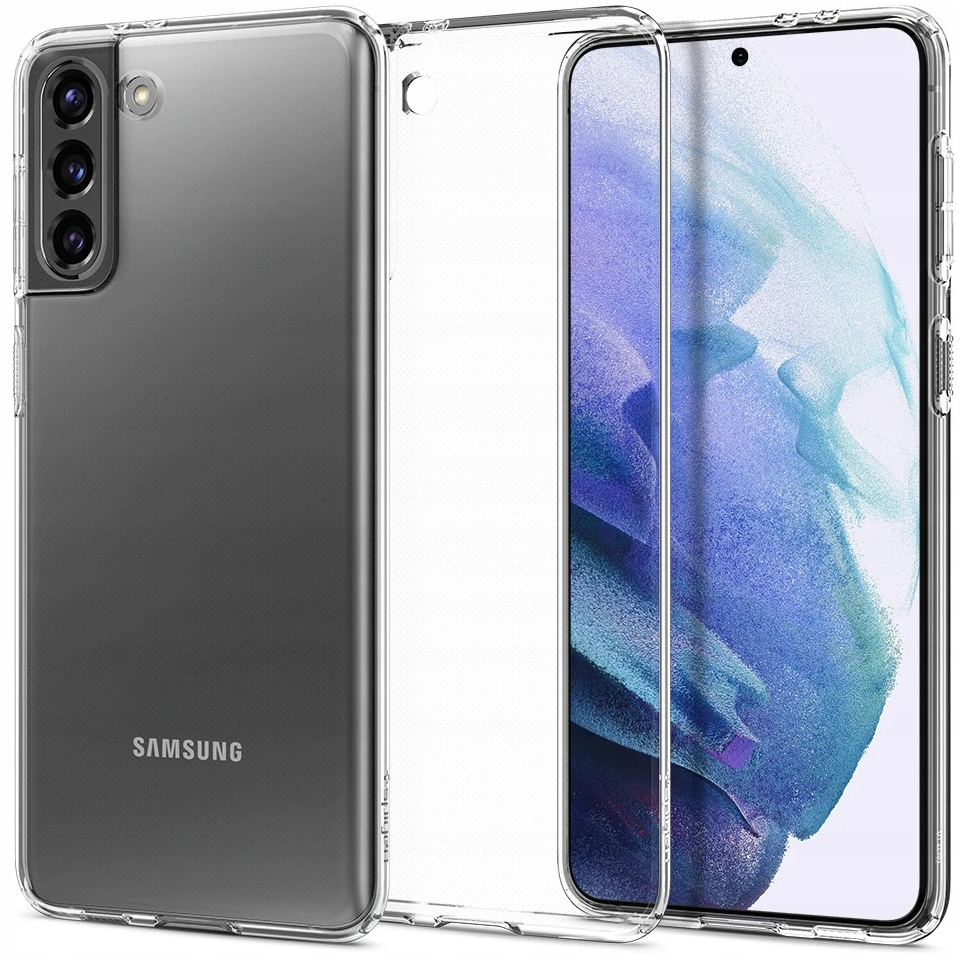 Chrbát Spigen Liquid Crystal pre Samsung Galaxy S21, bezfarebný